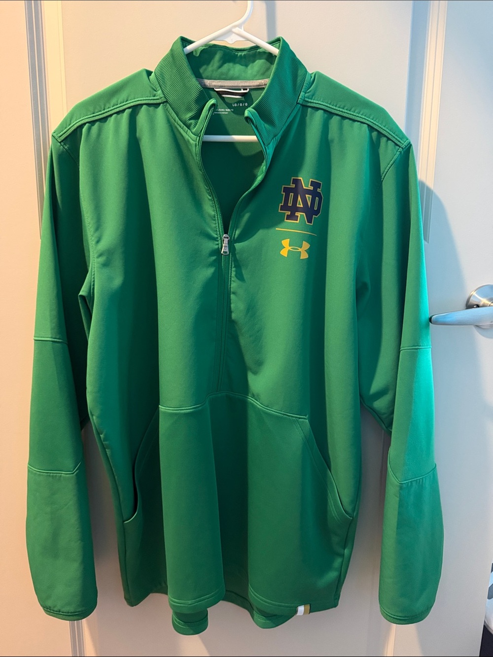 Under Armour Men's Notre Dame Green Quarter-Zip Pullover
